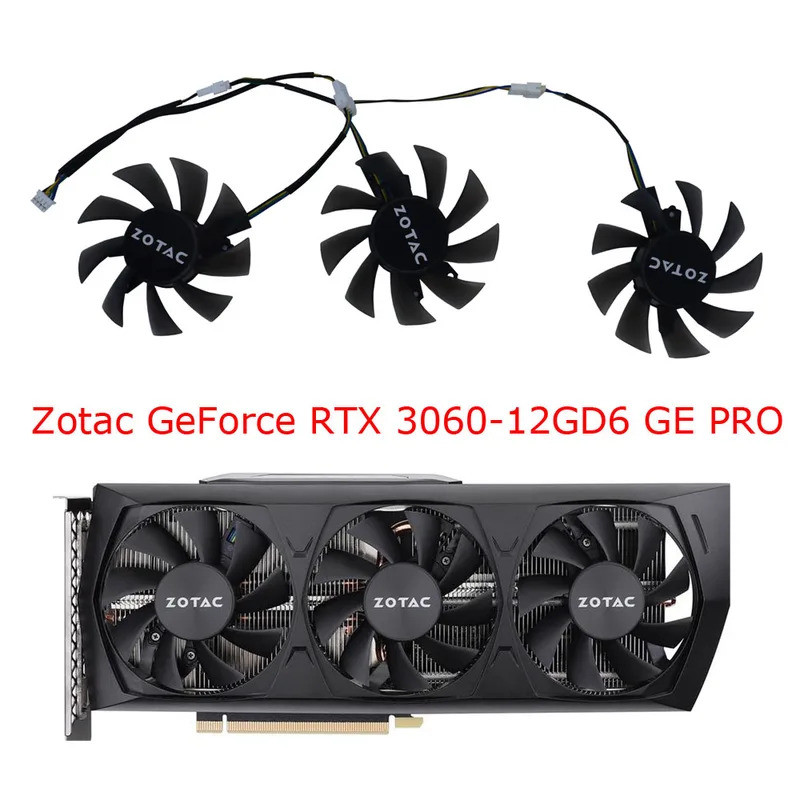 -พัดลม GPU,เครื่องทําความเย็นการ์ดวิดีโอ,สําหรับ ZOTAC RTX 3060 12GD GE PRO,RTX 2060 6G 3060Ti 8G,สํ