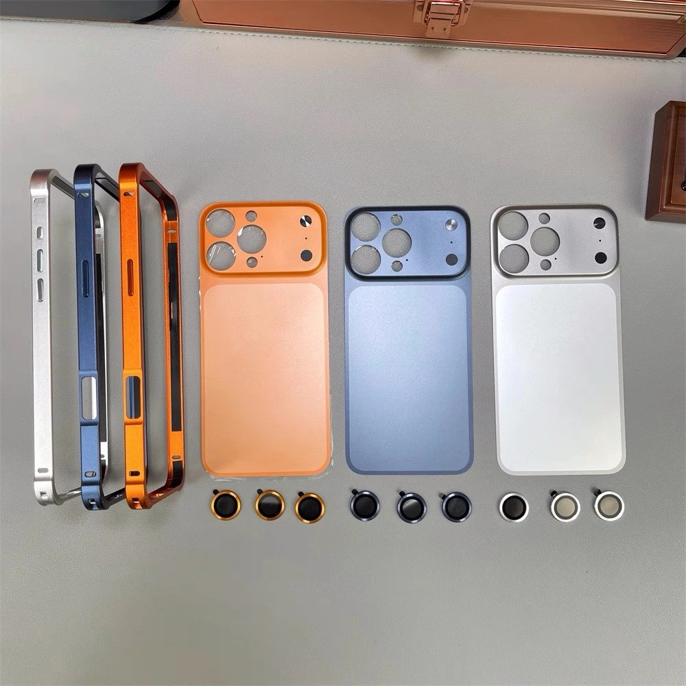 Original กรอบสําหรับ iPhone 16 15 14 13 Pro Max ทันทีเปลี่ยน 17 Pro Max พร้อมเลนส์กระจกหน้าต่างขนาดใหญ่ Fundas ฟิล์ม