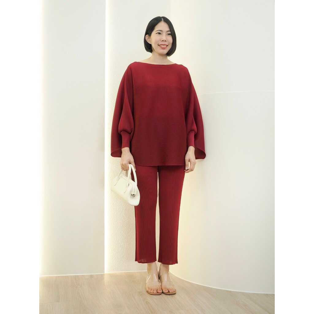 กก36นิ้ว 2MUAY รุ่น GJO2357 / GJO2368 เซ็ตพลีทคุณภาพ BAT SLEEVE PLEATED SET 7 สี FREE SIZE