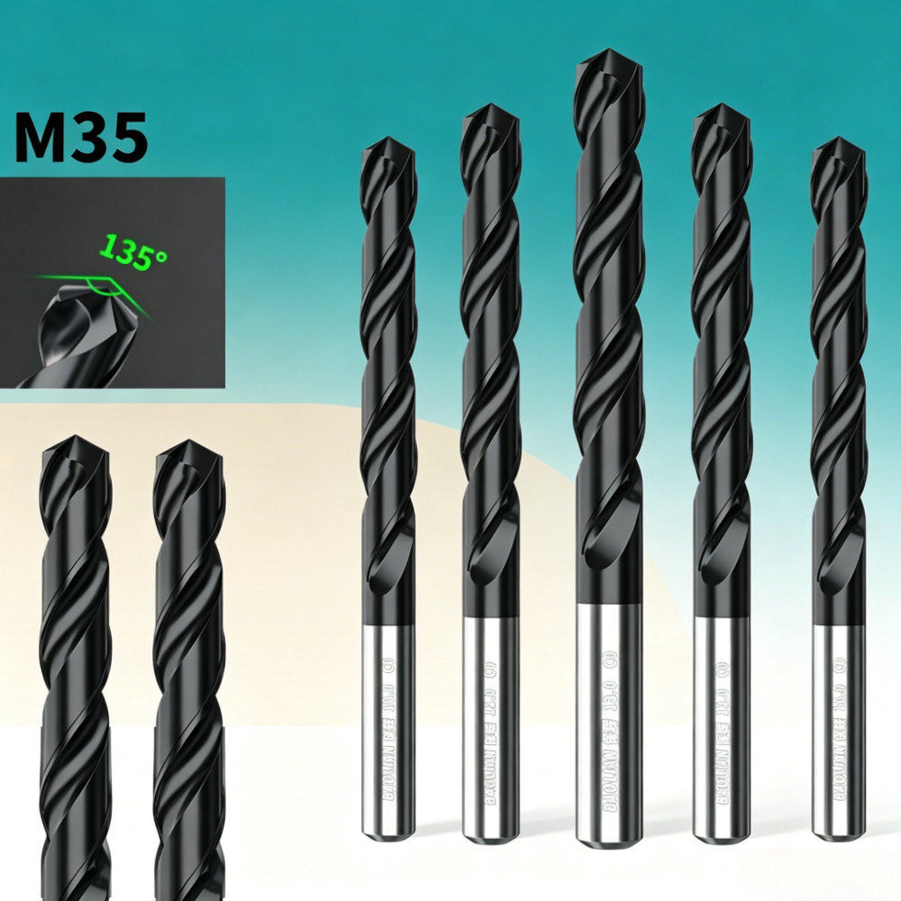 M35 Cobalt Twist Drill Bits เคลือบนาโน Sharp ทนต่อการสึกหรอเกรดอุตสาหกรรมสําหรับโลหะสแตนเลสซ่อมรถยนต์ DIY (XCF)