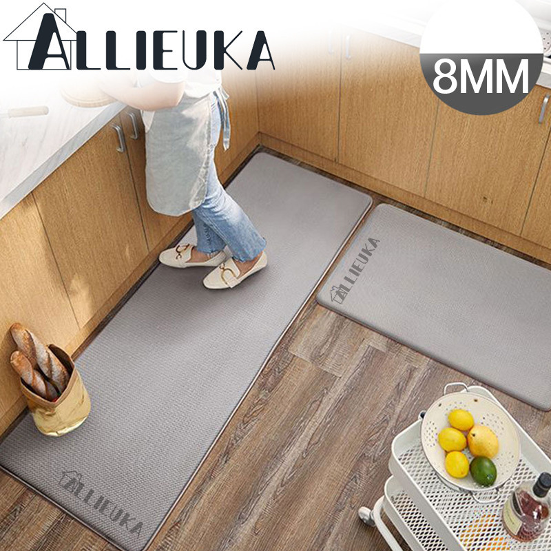 Allieuka พรม 75/150CM Floor Mat กันน้ำ กันน้ำมัน กันเพรียง แผ่นรองฝ่าเท้า พรมห้องครัว พรมหินเช็ดเท้า PVC