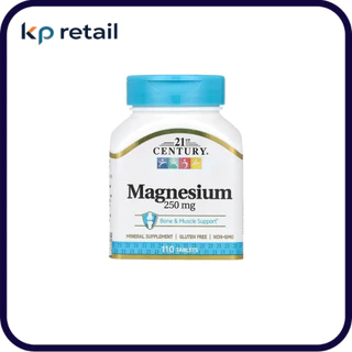 21st Century, Magnesium, 250 mg, 110 Tablets