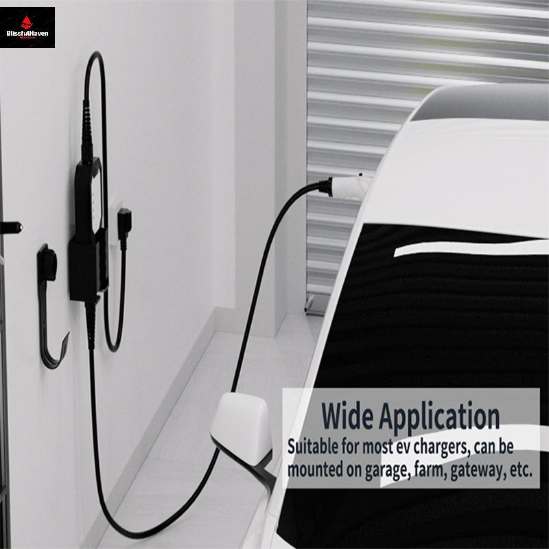 EV Charger Holder Wall Mount Kit EV Charger Holster Do สําหรับ SAE J1772 Connector J-Hook EV Charger