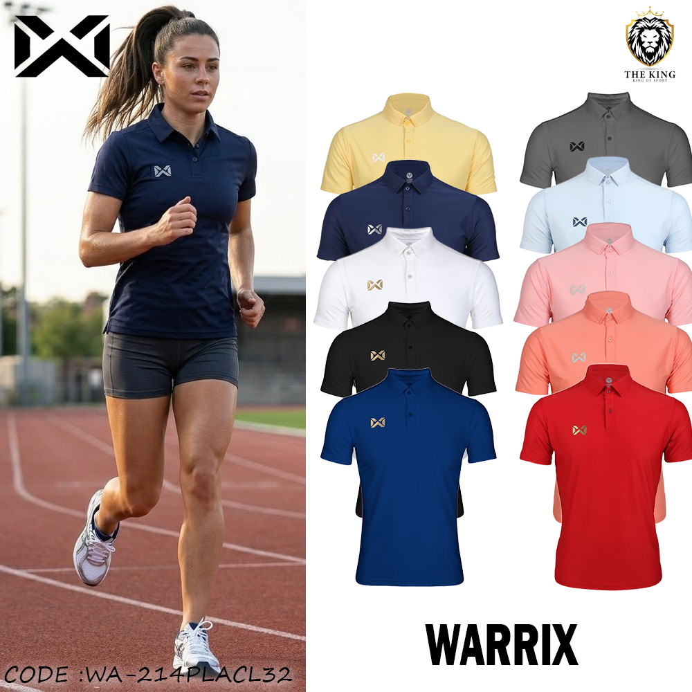 เสื้อโปโล warrix วอริกซ์ รุ่น PREMIUM POLO WA-214PLACL32 S2 แท้ 100