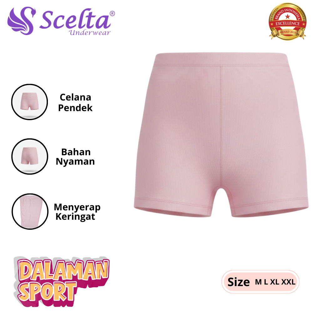 Scelta Cikarang New Sport Short Pants Leggings วัสดุเรยอนสแปนเด็กซ์ Size ML XL XXL | CR SC PB365