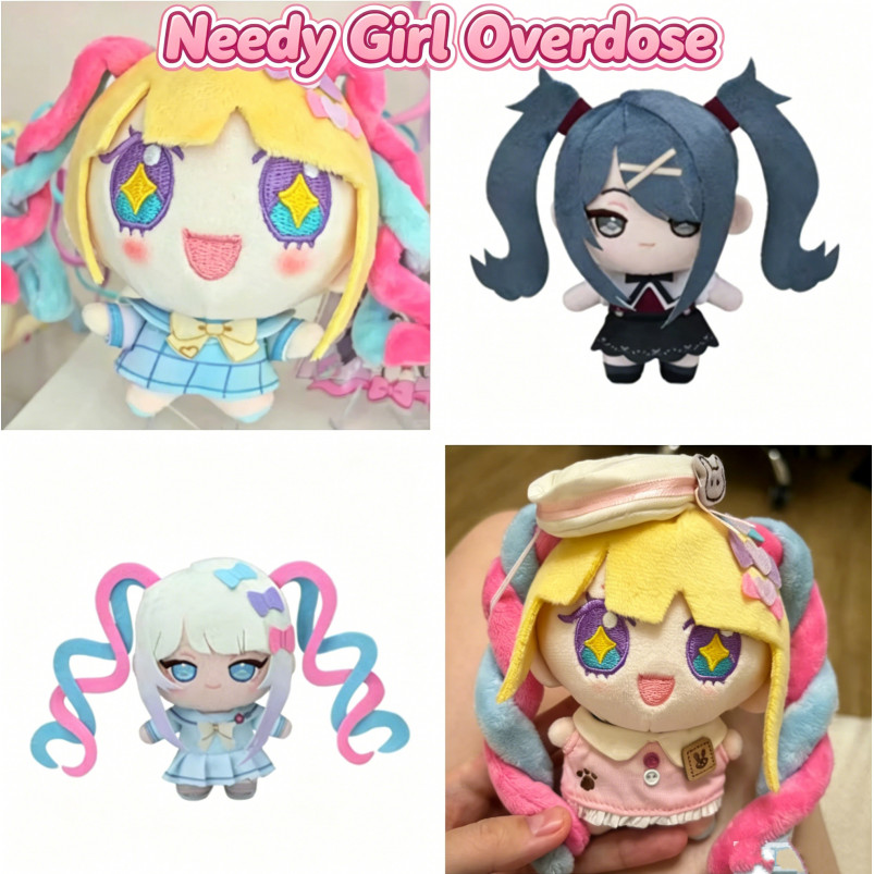 พวงกุญแจตุ๊กตา Needy Girl Overdose, 10 ซม.น่ารักSuper Ten-Chan (Ame-chan) ตุ๊กตาผ้าฝ้าย,จี้ของเล่นตุ๊กตาอะนิเมะนุ่มสําหรับแฟนๆและนักสะสม