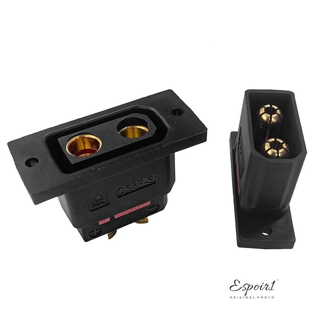 ESPOIR1 QS8-S Connector, สีดําชุบทอง QS8P-S ปลั๊กแบตเตอรี่, High Current Anti Spark QS8-S MF ปลั๊กชุ