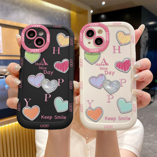 ✨จัดส่งฟรีภายในพื้นที่✨เคสมือถือพัฟรักสีสันสดใสเหมาะสำหรับ Phone16 14 13 11 6 7 8 plus Pro Promax