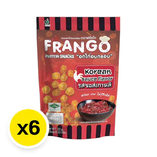 ฟรังโก อกไก่อบกรอบ รสซอสเกาหลี 22กรัม x6ซอง FRANGO ขนมอกไก่ลีนๆ กรอบอร่อยเข้มข้นรสเกาหลี โปรตีนแน่นฟินยกแพ็ค