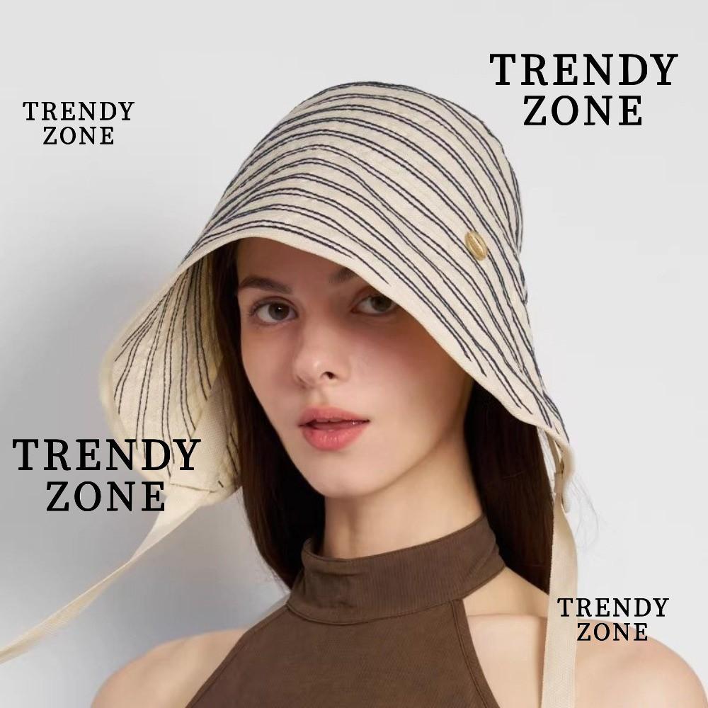 TRENDYZONE หมวกกันแดดฤดูร้อน, หมวกชาวประมงลายระบายอากาศสําหรับผู้หญิง, หมวกชายหาดกันแดดปีกใหญ่อเนกประสงค์อินเทรนด์