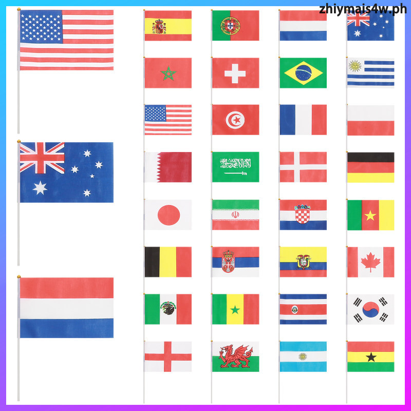 Countries Flags Kids Party Mini Country Stick Celebration zhiymais4w