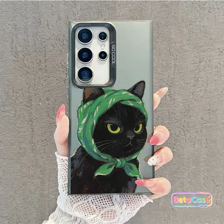 เคสโทรศัพท์ Samsung Galaxy S25/S25U/S24/S24U/S23/S23U ลายแมวคู่รักขาวดำ น่ารัก เคสแฟชั่นป้องกันรอย