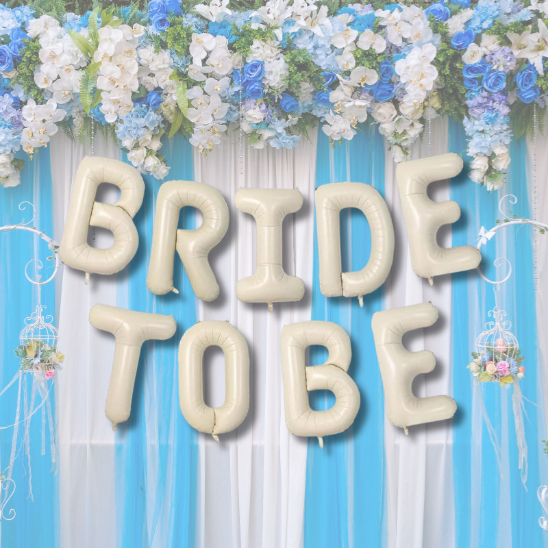 🇹🇭ลูกโป่งฟอล์ยอักษร BRIDE TO BE, BRIDE ขนาด16นิ้ว