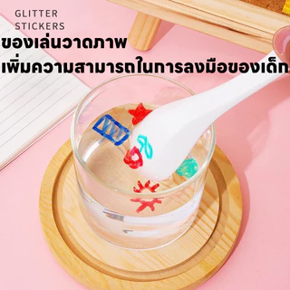 ใหม่ล่าสุด ลอยน้ำปากกาเมจิก ปากกาวาดภาพระบายสีน้ำสำหรับเด็ก ของเล่นวาดภาพ แถมช้อน magic floating marker tattoo pen