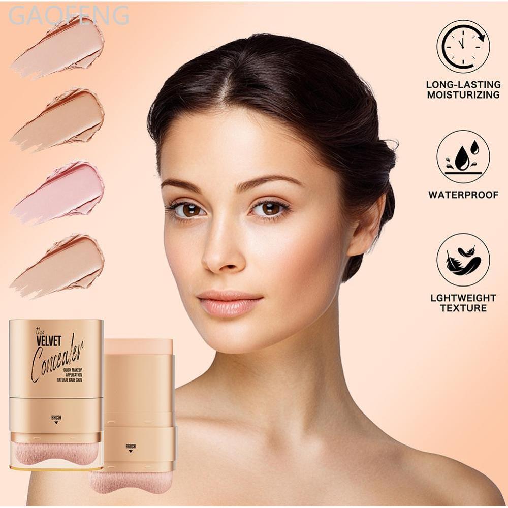 GAOFENG 2-in-1 คอนซีลเลอร์ Foundation Stick ครอบคลุม Dark Circles กันน้ํา Sweat-Resistant Facial แต่