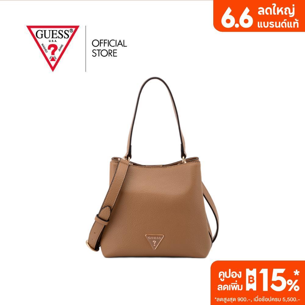 GUESS กระเป๋า รุ่น PA258604 WELLS CROSSBODY BUCKET สีน้ำตาล