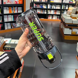 แก้วน้ำพลาสติกใสขนาด 2 ลิตร สำหรับเล่นกีฬา ป้องกันการรั่วซึม เหมาะสำหรับออกกำลังกาย นักเรียน และกิจกรรมกลางแจ้ง