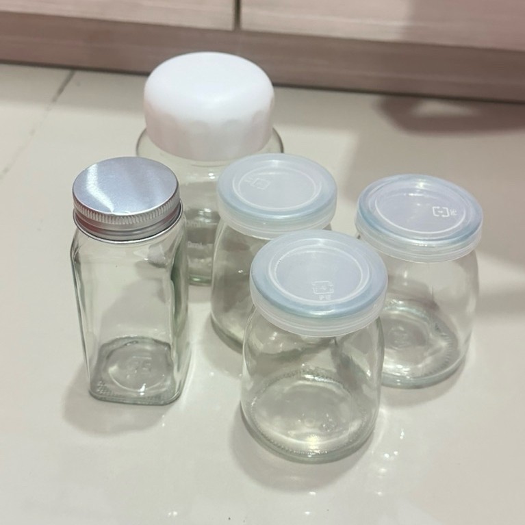 ขวดแก้ว/ขวดคั้นน้ําผลไม้/ขวดพุดดิ้ง/ขวดนม/ขวดหมากฝรั่ง 150ml & 200ml, ขวดขวดขวดขวดขวดเครื่องเทศแก้ว 