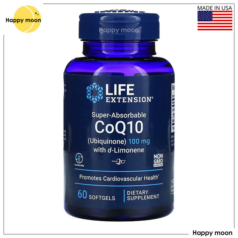 Life Extension CoQ10 แบบดูดซับได้เป็นพิเศษ (Ubiquinone) พร้อม d-Limonene 100 mg, 60 Softgels - สินค้านําเข้าของแท้
