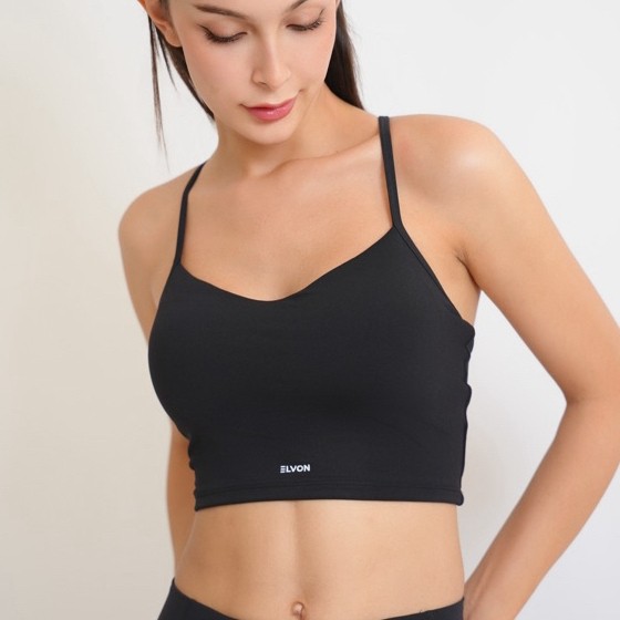 ELVON Essential Active Bra - สปอร์ตบราผ้านุ่มใส่สบาย ไม่รัด ทรงสวย สำหรับพิลาทิส โยคะ ฟิตเนส ใส่ไปคาเฟ่ได้