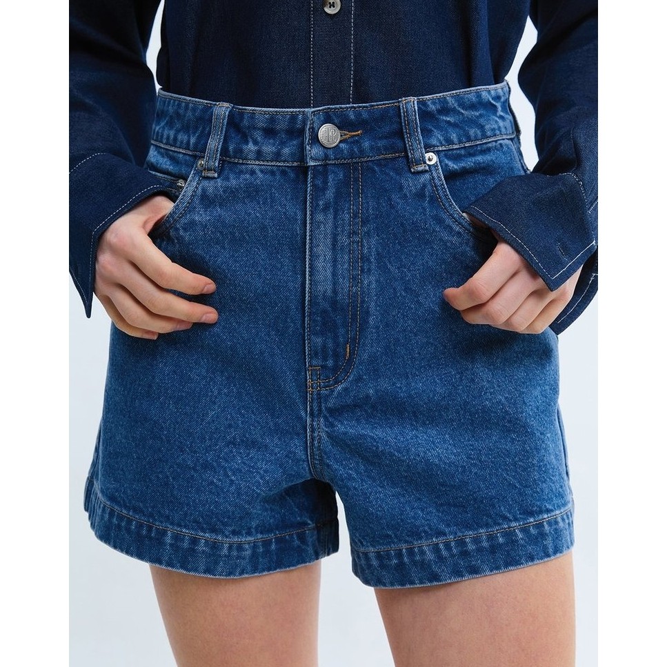 [Pomelo] กางเกงขาสั้นทรงมินิเอวสูงเข้ารูป / High Waist Tailored Mini Shorts