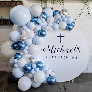 GeeParty ชุดลูกโป่งสีฟ้า 122 ชิ้น ซุ้มลูกโป่ง Garland DIY ตกแต่งวันเกิด งานเลี้ยงเด็ก ปาร์ตี้