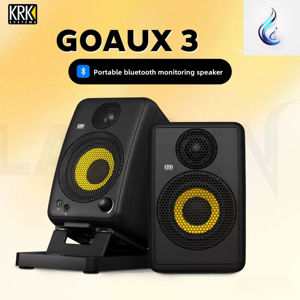 KRK GoAux 3 แบบพกพาขับเคลื่อนสตูดิโอจอภาพบลูทูธ 60ว ลําโพงเดินทางขนาดกะทัดรัดสําหรับการผลิตเพลงบันทึ