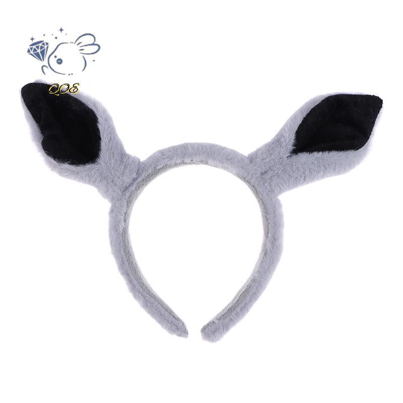 [QOE] Kawaii Plush Horse Ear น่ารักจําลองสัตว์หูผม Roop คอสเพลย์ Party Headwear ปีใหม่อุปกรณ์เสริมผม
