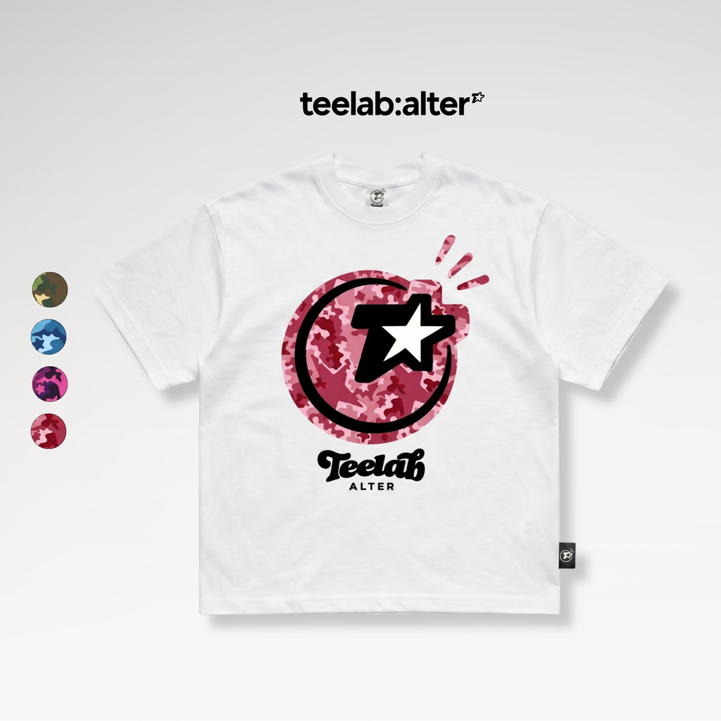 Teelab Alter เสื้อยืดผ้าฝ้ายขนาดใหญ่ Ivy-League Tee TS396