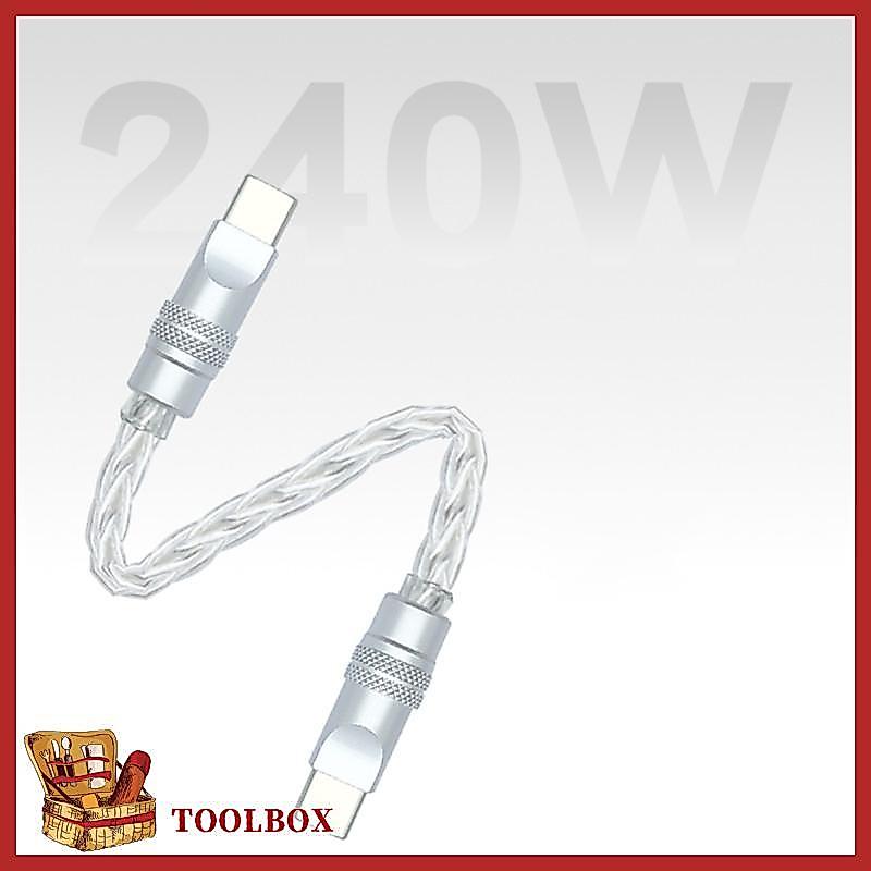 Type C to Type C Braided Cable Eight Cored Monocrystalline Copper LIne Fast