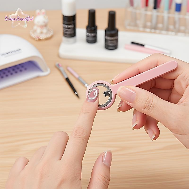 <DBFl-t> French Nail Art Double Head Magnet Set 3D Cat Eye Nail Circular Magnetic Tool for DIY Nails Salon ใช้ใหม่