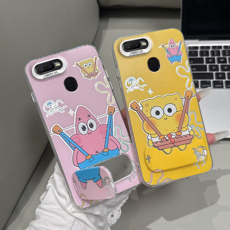 เคส OPPO a5s เคส OPPO F9 F9 pro a12 a7 เคสสีเงินป้องกันการล่มสลายโทรศัพท์ป้องกัน