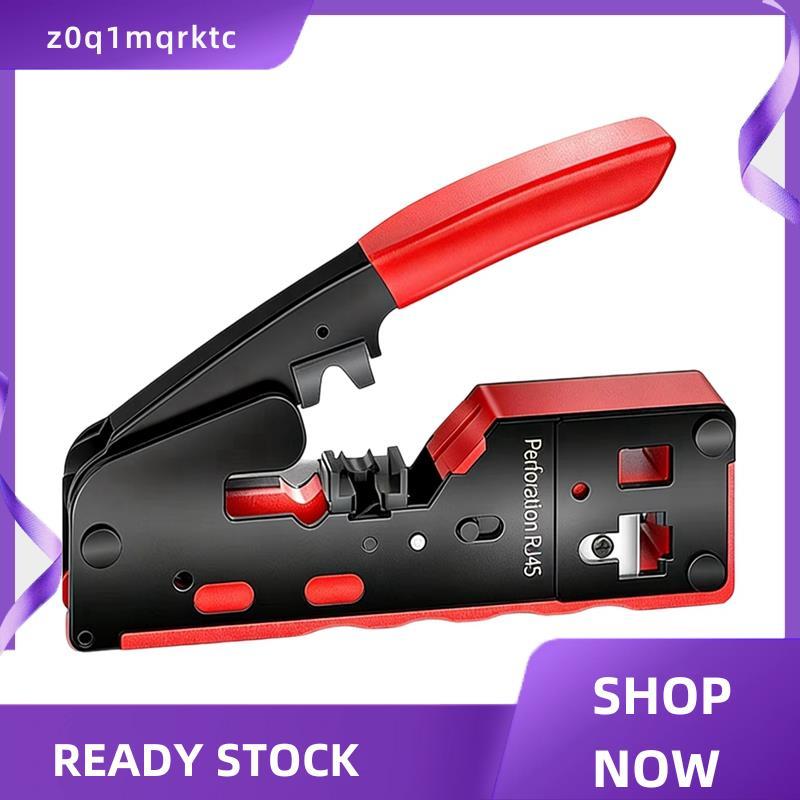 z0q1mqrktc เครื่องมือจีบแนวตั้ง CAT7 CAT6 คีมปอกสายไฟตัดสายเคเบิลเครือข่าย Plier 8P6P RJ45 Connector