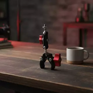 [Thevatipoem] 1 ชุด Double Ball Head Magic Arm Metal Super Clamp Camera Mount สําหรับจอภาพชุดพกพา HOT