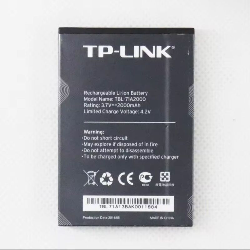 T TBL-71A2000 แบตเตอรี่ TP-Link TL-TR861 2000L TL-TR761 M5350 M7300