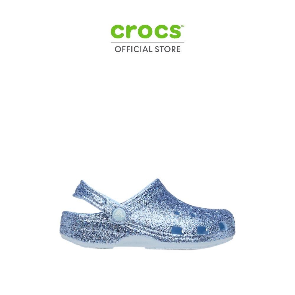 CROCS รองเท้าลำลองเด็ก CLASSIC CHUNKY GLITTER CLOG รุ่น 211940-4WK - BLUE FROST