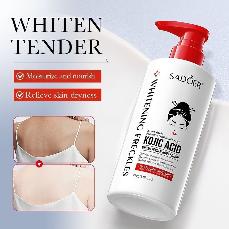 [ขายดี]~Kojic Acid Body Lotion 250g SADOER Hydrating Moisturizing Rejuvenating Body Lotion กลิ่นหอม 