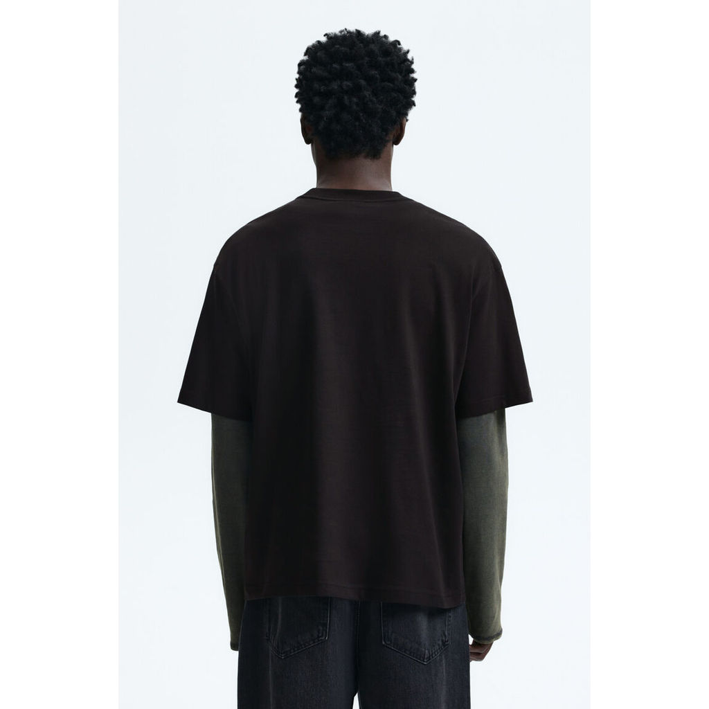H&M(เอชแอนด์เอ็ม) เสื้อยืดพิมพ์ลายแบบหลวม ผู้ชาย 0967955