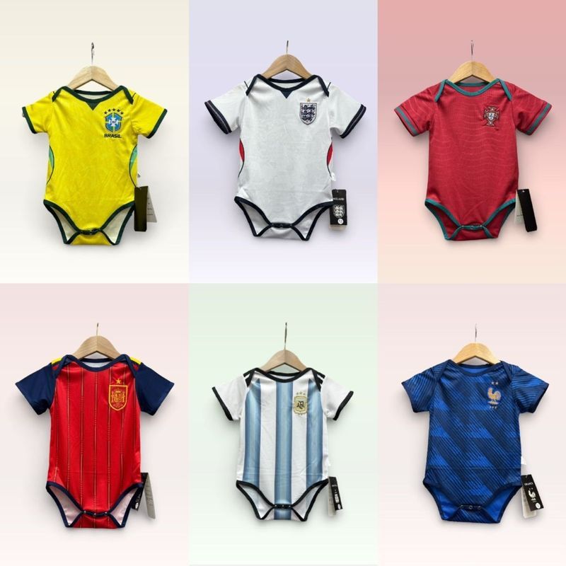 26-27 Megamo World Cup Football Jersey Brazil Argentina Baby bb Jersey Royal Marcelle Western Baby J