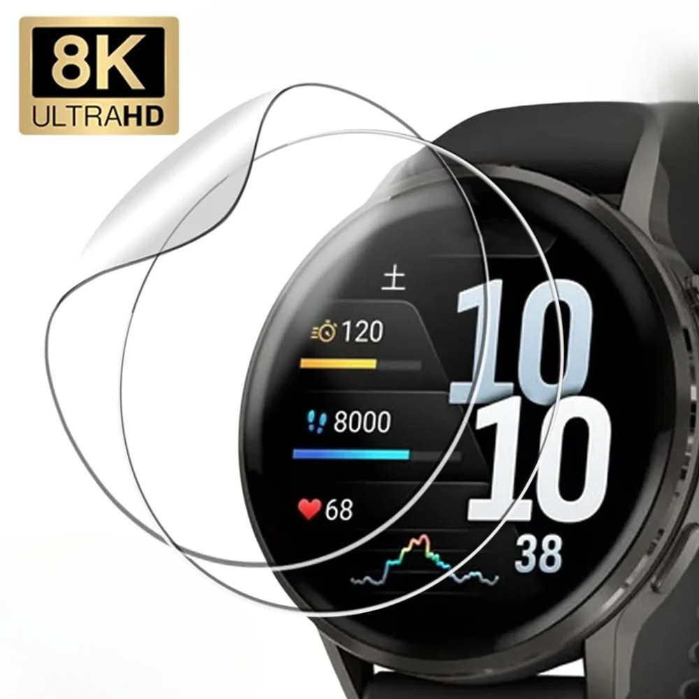 สําหรับ Garmin Vivomove Trend Sport Venu 6 5 4 4S 3 3S 2S 2 Plus เพลง 45 มม.41 มม.ฟิล์มไฮโดรเจลนุ่มฟิล์มป้องกันใสป้องกันหน้าจอไม่แก้ว