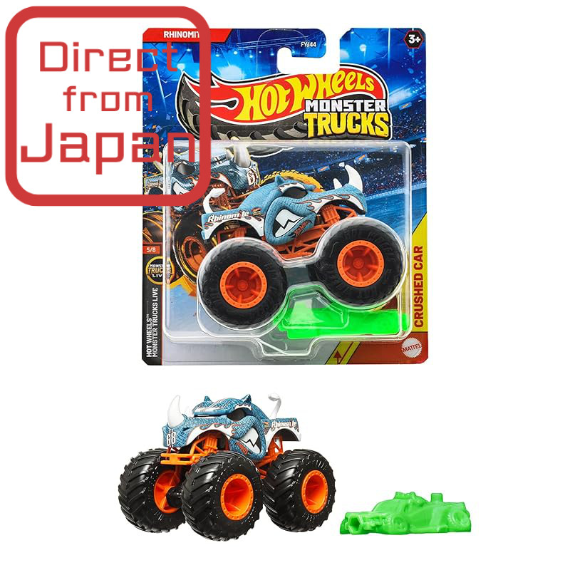 Hot Wheels Monster Truck 1:64 Rhynomite Vehicle Toy Mini Car for Ages 3 and Up Blue JKP70
