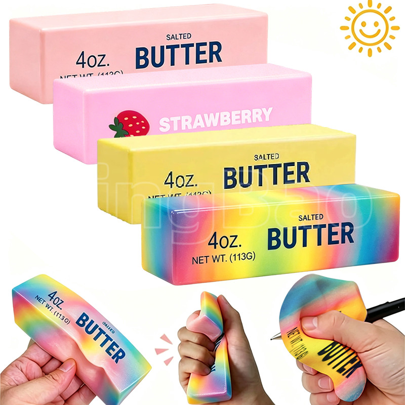 1-4PCS Butter Stick Squishy ของเล่นช้า Rising ของเล่น Butter Bar อิฐ Squishy Fidget ของเล่น Anti Stress Release Hand Relax ของขวัญ
