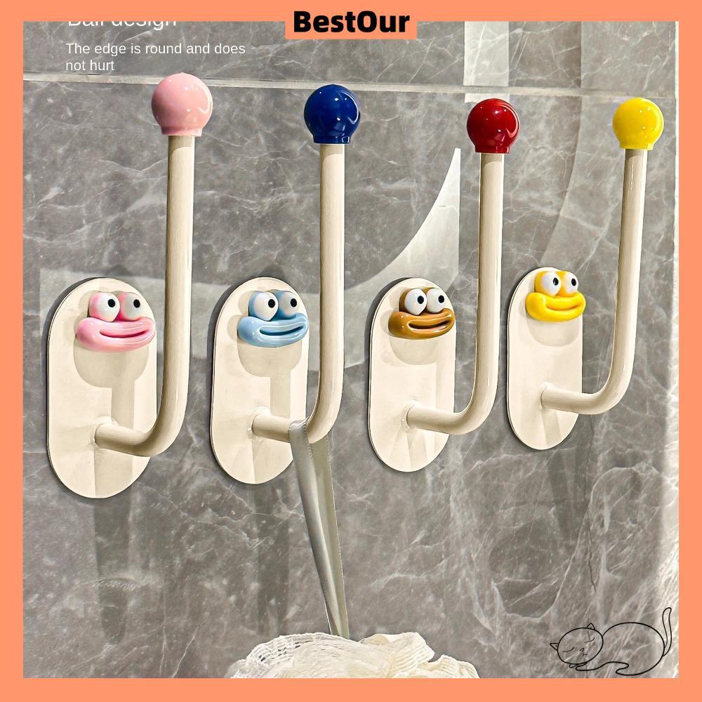 BESTOUR ตะขอถ้วยดูด, ตะขอแขวนอาบน้ําแบบไร้ร่องรอยแบบใช้ซ้ําได้, ตะขอติดผนังคุณภาพสูง Punch Free Storage Hanger Kitchen