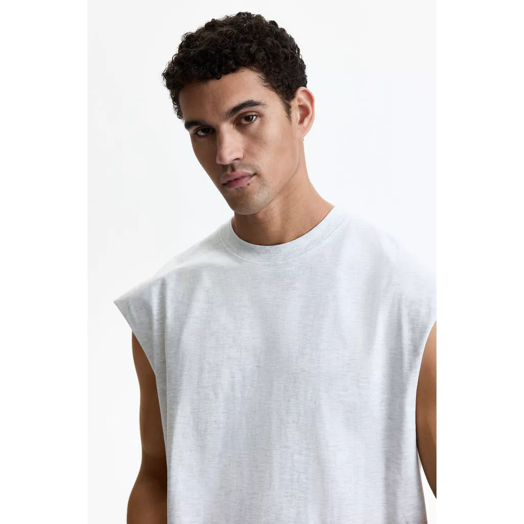 H&M(เอชแอนด์เอ็ม) เสื้อกล้ามผ้าฝ้ายทรงสบาย ผู้ชาย 1344897_1