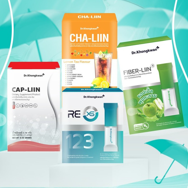 CAP-LIIN แคปลีน แคปซูล/ชาลีน CHA-LLIIN/ RE XS (กล่องฟ้า)/FIBER-LIIN XS (1กล่อง)