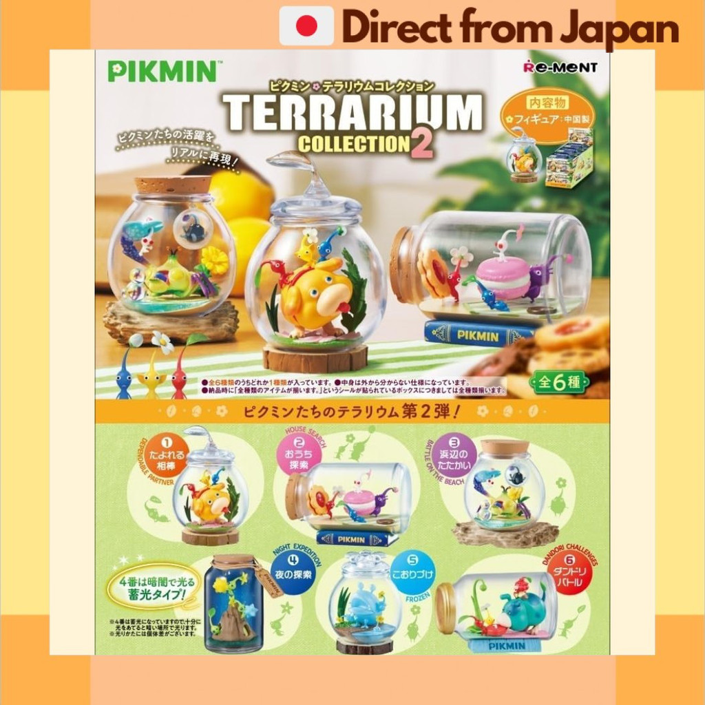 Pikmin RE-MENT Terrarium Collection 2 Mini Figure 6 Pack Box Full Set