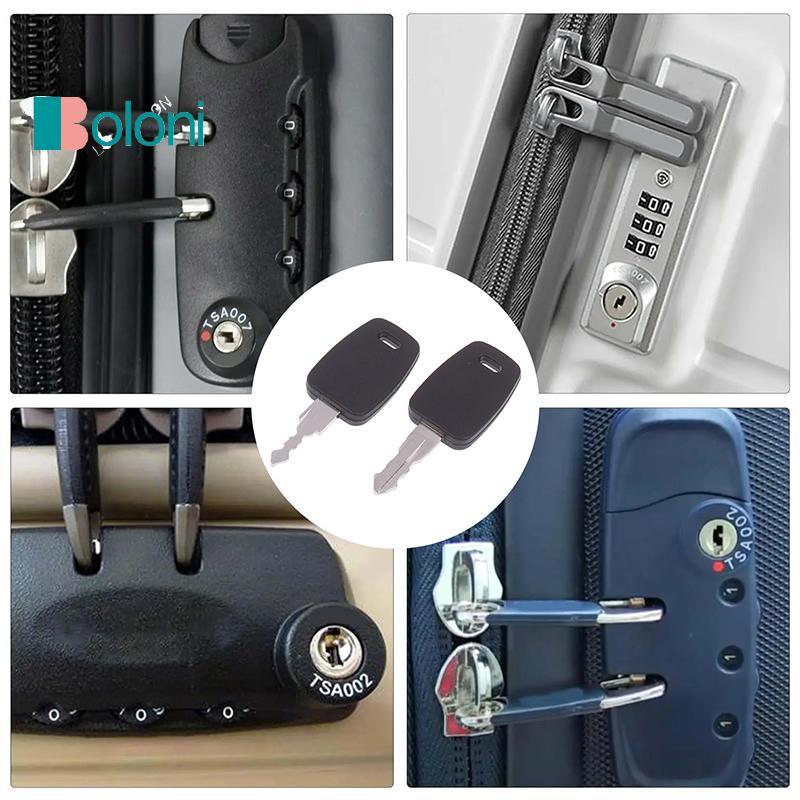 [Boloni] 2 ชิ้น 007 Key 002 Key Master Suitcase Lo Keys เข้ากันได้กับกระเป๋าเดินทาง TSA รหัสผ่าน Los