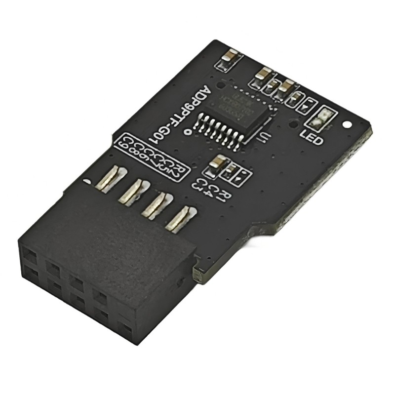 QUU มัลติฟังก์ชั่น USB2 0 9Pin To Single TF Card Reader สําหรับหน่วยสร้างระบบ