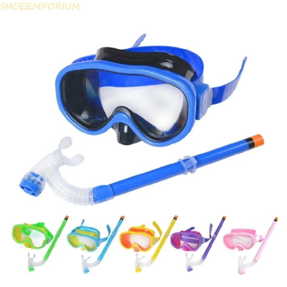 SHOEEMPORIUM Snorkel ชุดแว่นตาว่ายน้ําเด็ก กันฝ้า มองชัด กันน้ํา รั่วยาก พร้อมดําน้ําดูปะการัง/เด็ก