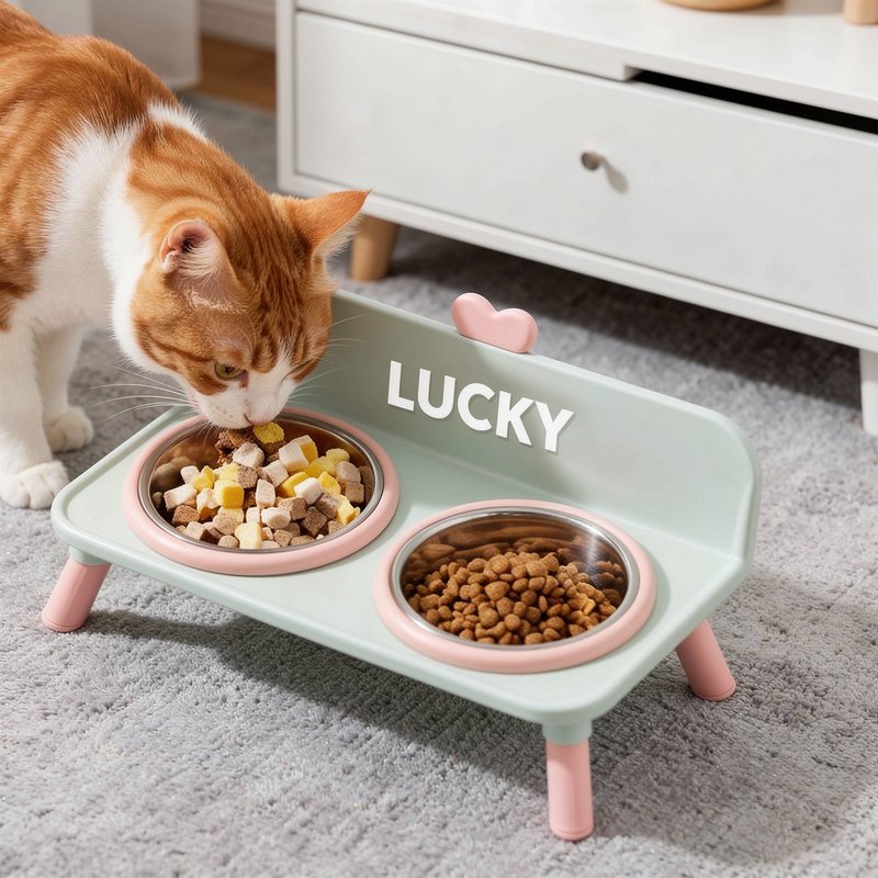 AimayaPet وعاء ستانلس عالٍ بقاعدة مانعة للانزلاق — صورة 2